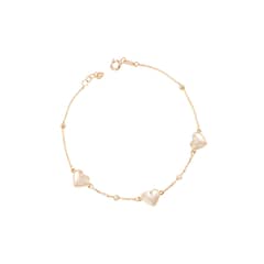 JB JOYAS BARON - Pulsera de Oro 18kt Trío Corazones