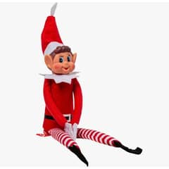 TIOZONEY - Muñeca elfo de Navidad - rojo