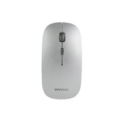 VIVITAR - Mouse Inalámbrico 1600dpi Dongle USB Plata - Plateado