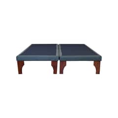 BLOCCARE - Base de Cama 2 Plazas Box 8cm L190cm. Patas 24cm. R.colchon V.elastico