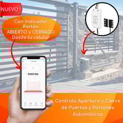 D MOTICA - Abre Portón Wifi - Interruptor Inteligente Con Sensor de Apertura