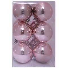 PROPLASTIC - Set de 12 esferas 6 cms color rosado