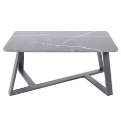 PANDALINO - Mesa de Centro Filippa MDF estilo Mármol y Metal, Moderna y Versátil