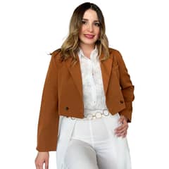 LUCKY DIAMONDS - Blazer crop cruzado mujer