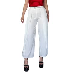 LUCKY DIAMONDS - Pantalón palazzo tulipán tiro alto mujer