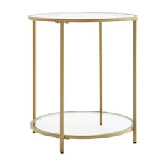 PANDALINO - Mesa Regina Auxiliar Dorada - Diseño Minimalista para Espacios Chic