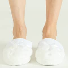 BARBIZON - Pantufla de Mujer Zapatilla Lunares Blanco