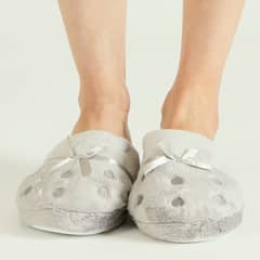 BARBIZON - Pantufla de Mujer Zapatilla Lunares Gris