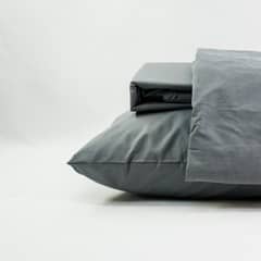 TEXTIL RANCO - Juego de Sábanas GRIS 144 Hilos 2,0 plazas - Basic Hotel