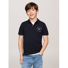 TOMMY HILFIGER - Polo De Niño Con Logo Náutico Azul