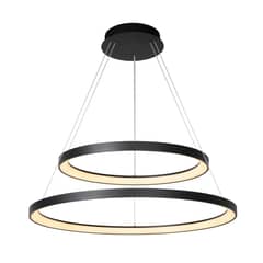 BOSCO - LAMPARA COLGANTE DUO VIDAL NEGRO MATE Ø78CM