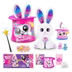 ZURU - PELUCHE CONEJO EN SOMBRERO DE COPA PETS ALIVE - BLANCO