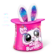 ZURU - PELUCHE CONEJO EN SOMBRERO DE COPA PETS ALIVE - NEGRO