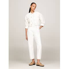 TOMMY HILFIGER - Jeans Classic De Talle Alto Blanco