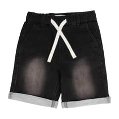 BUBBLE GUMMERS - Short Niño Bubblegummers Recino Negro Denim Teens