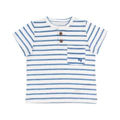 BUBBLE GUMMERS - Polera Manga Corta Niño Bubblegummers Morera Azúl