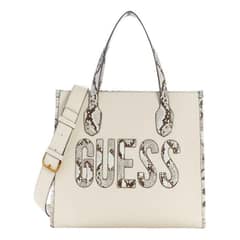 GUESS - Cartera Silvana 2 Compartment Tote Crema