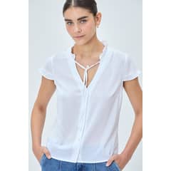 IO - Blusa Lisa Crudo Mujer