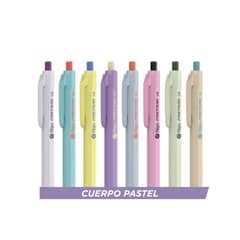 FILGO - Pack 5 Lápices Pasta Azul Retráctil colores Pastel