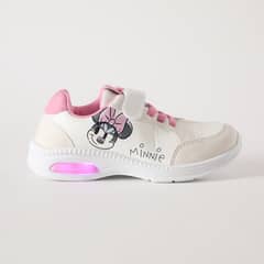 DISNEY - Zapatilla Con Luces Niña Carita Minnie Blanco