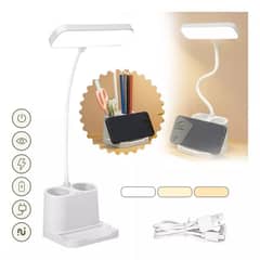 BIGBAMSPACE - Lampara Led Escritorio Recargable Usb Con Portalapices