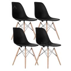 GENERICO - Pack de 4 Silla Eames - Negro