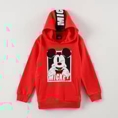 DISNEY - Poleron Con Gorro Niño Mickey Rojo