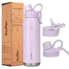 BUFFER FLASK - Termo Botella Agua Termica Acero Inox Buffer 1lt - Lila
