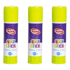ADIX - Pegamento, Adhesivo En Barra 20 Gr. 3 Unidades,