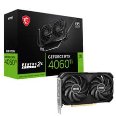 MSI - Tarjeta de Video Geforce RTX 4060 Ti Ventus 2X Black 16GB (912-V512)