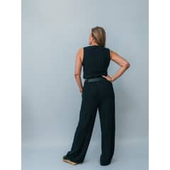 MICHELLE PIFFAUT - Pantalón de Mujer de Lino
