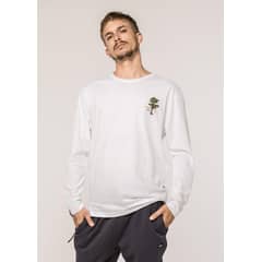 KAYA UNITE - Polera Hombre Manga Larga Organic Cotton 7 Tazas Blanca