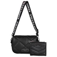 KENNETH COLE - Cartera acolchada Peyton + billetera negra