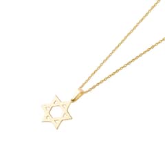 JB JOYAS BARON - Collar de Oro 18kt Estrella de David