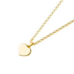 JB JOYAS BARON - Collar de Oro Amarillo 18kt Corazón Plano