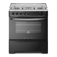 MADEMSA - Cocina a Gas 5 Platos con Triple Llama y Grill Eléctrico M 940 T Negra
