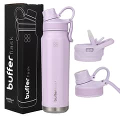 BUFFER FLASK - Termo Botella Agua Termica Acero Inox Buffer+Tapa - Lila