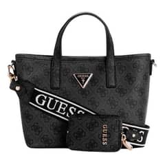 GUESS - Mini Cartera Latona Mini Tote Negro