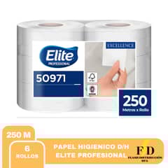 ELITE - PAPEL HIGIENICO JUMBO PROFESSIONAL 6X250