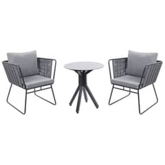 WHITE MARKET - Set de 2 sitiales y una mesa lateral para terraza