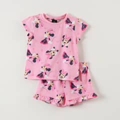 DISNEY - Pijama Corto Niña Minnie Full Print Rosado