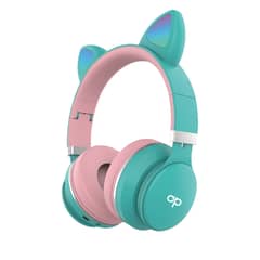 AUDIOPRO - Audífonos Para Niños Bluetooh Con Orejas Led Turquesa - SC