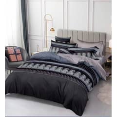 ANGELES DEL HOGAR - Juego Sabanas Plaza y Media + funda de Almohada Gris y Negro