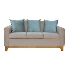 GENERICO - Sofa Roma 3 cuerpos gris+turquesa