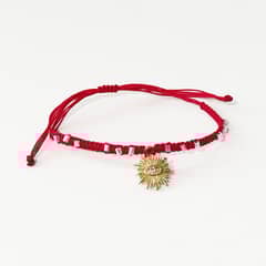 HECHO A MANO - Pulsera Ajustable Artesanal Contra El Mal De Ojo
