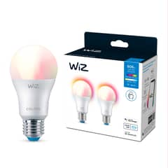 WIZ - Set 2x Ampolletas Multicolor A60 E27 60W
