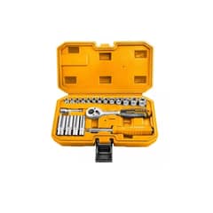 INGCO - Set Juego De Dados Con Chicharra 20 Pcs 1/4 Hkts14201