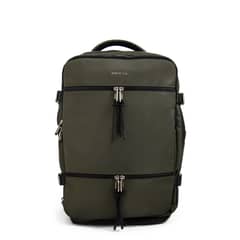 AMPHORA - Mochila travel con tapa grande vesta verde oliva