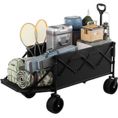 EVERSO - Carrito Para Compras Plegable Ideal Para El Camping Y Picnic Negro-