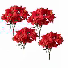 GENERICO - 20 flores navideñas adornos navideños decoracion arbol navidad